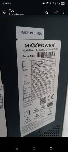 Max Power Suntronic 6000 Duo Hybrid Invertor