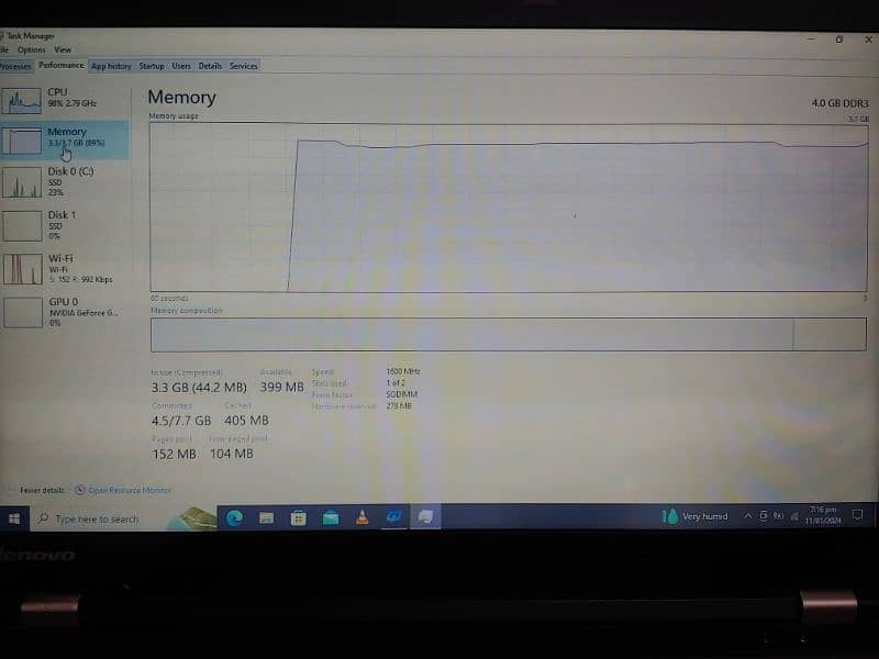 Core i7 3rd generation Lenovo t430u 4gb+128gb ssd (Without Battery). 11