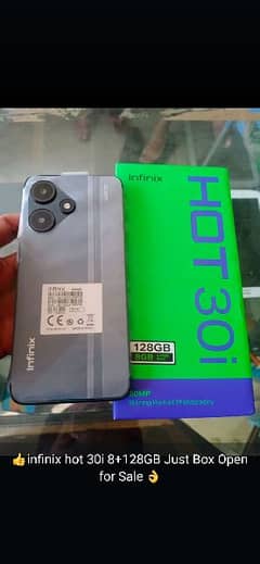 infinix hot 30i 8+128 just open box for sell