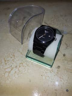 Tissot Watch just bought, black dial black chain, 1 year warranty card