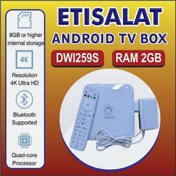 ETISALAT ANDROID IPTV SMART TV BOX 0