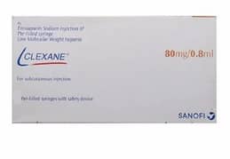 Clexane 80 Mg 0.8 Ml Enoxaparin Injection
