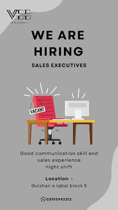 Need Sales Executives