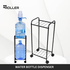 2-Tier Metal Water Bottle Stand with Wheels | Kitchen Trolley