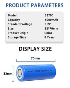 Rs. 880  phosphate cell 3.2v. 6000mah usse