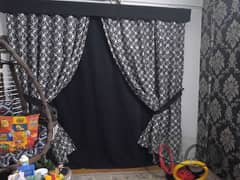 Curtain with blind