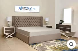 bed set/double bed/pure wood bed/bedroom/shesham bed/shovcas/cupboard