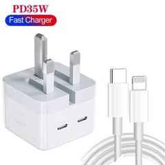 IPHONE FAST CHARGER 2PD 35W UK PIN WITH CABLE