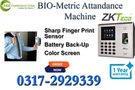 Attendance Machine Biometric ZK-Teco (Authorized Dealer)