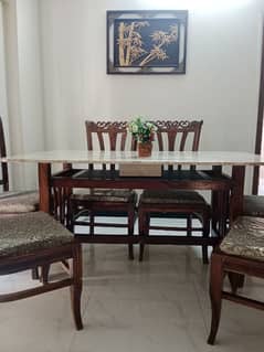 Dining Table 6 chairs new condition