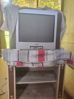 TV with  tv trolley