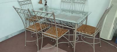 Wrought iron dining table