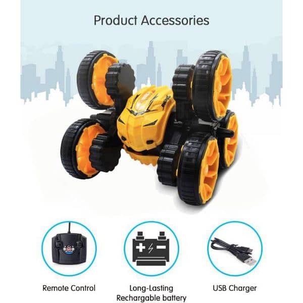 RC Stylish High Speed 360 Degree Rotatable  Stunt Flex Car 4