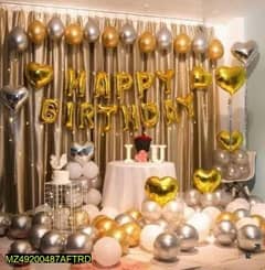 Happy Birthday Chrome Balloon