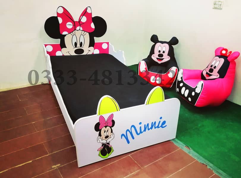 New Style Kids Single Bed for Girls Sale in Pakistan unique Design 0