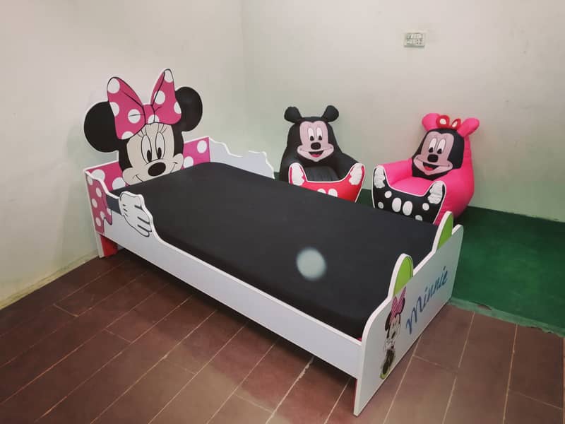 New Style Kids Single Bed for Girls Sale in Pakistan unique Design 2