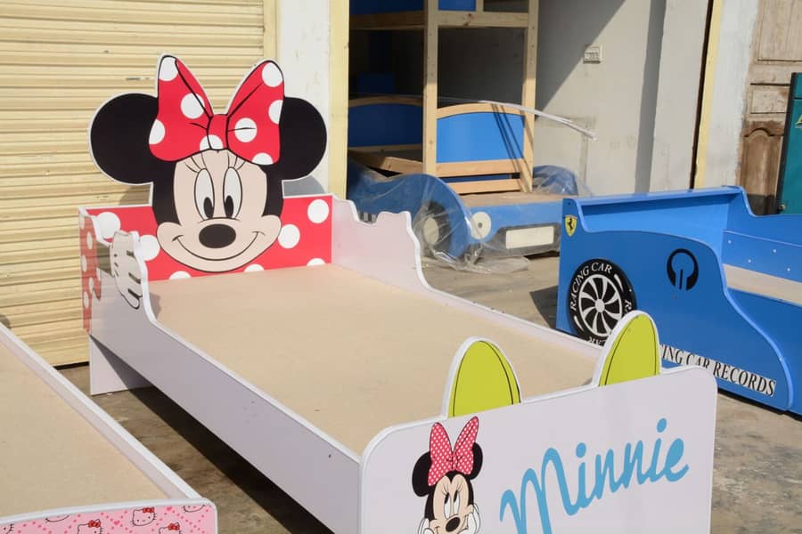 New Style Kids Single Bed for Girls Sale in Pakistan unique Design 3