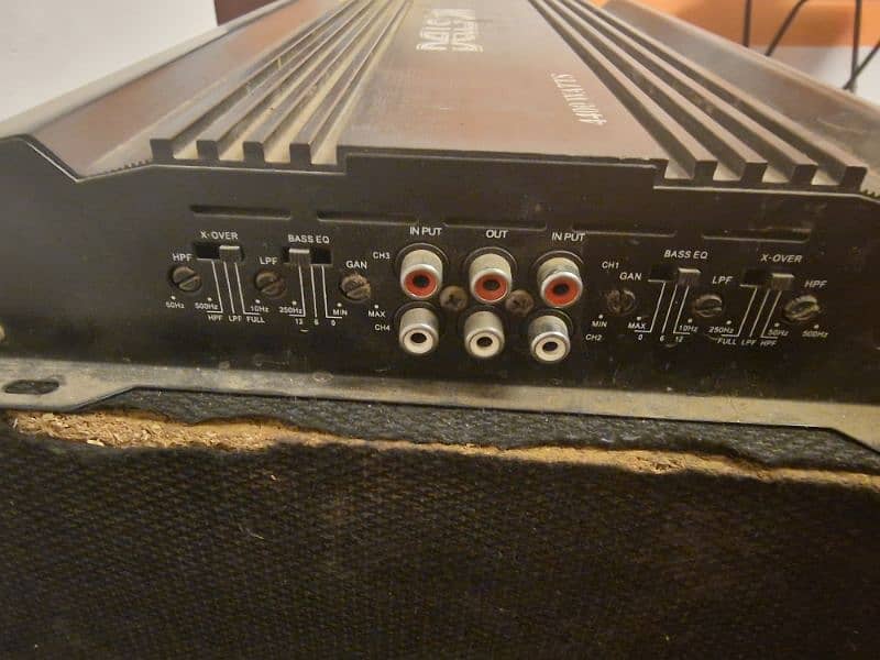 sony xplod woffer and 8 channel amplifier. 1