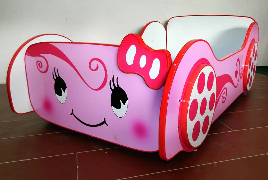 Girls Car Bed for Bedroom Sale in Pakistan, Hello Kitty Bed for Girls 0