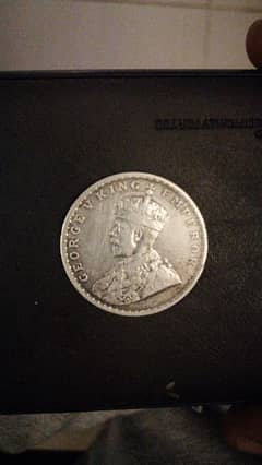 ONE RUPEE INDIA 1917 RARE " SILVER COIN"