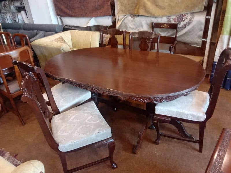 Dinning table with 6 chairs solid 1