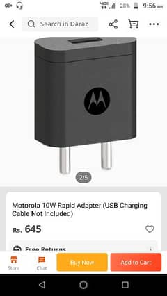 Motorola 10w charger 100% original