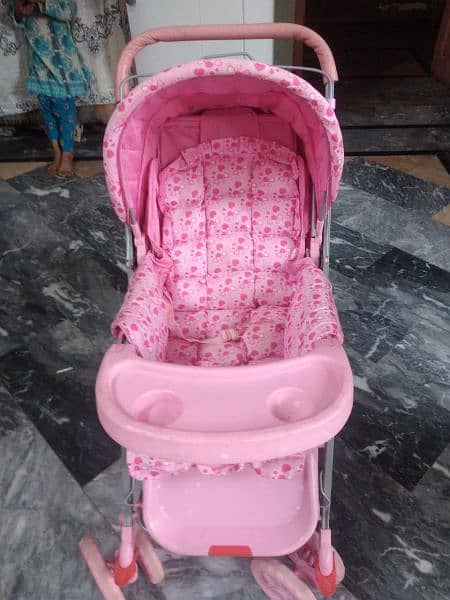 Baby Pram With Baby Cot Free Gift Like a New And Price Attached. 1