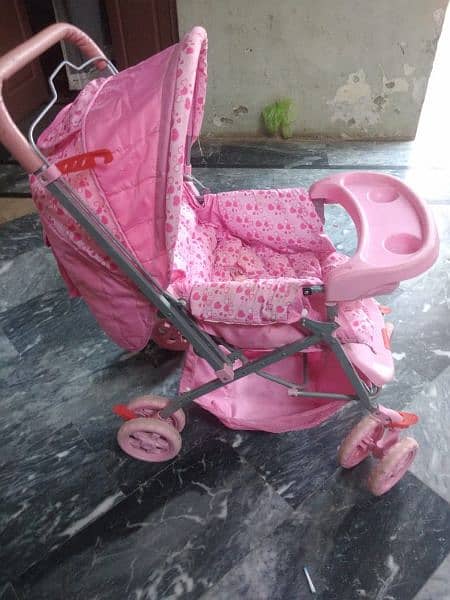 Baby Pram With Baby Cot Free Gift Like a New And Price Attached. 4