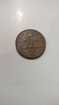 2 pence coin with the print mistake new pence