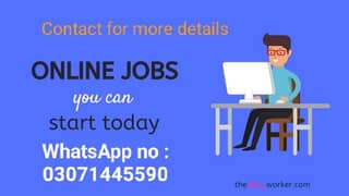 Online Work From Home Job Available