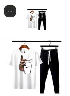 Fabric Polyester Printed T-Shirt And Trouser