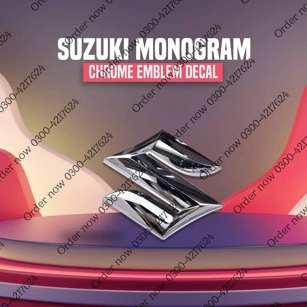 Suzuki Logo Chrome - Emblem | Decal | Monogram | Logo 0