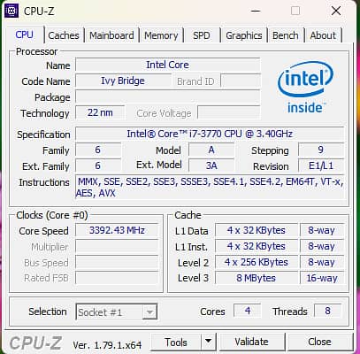 urgent for sale  core i7 3770 3.40ghz +motherboard + ram 2