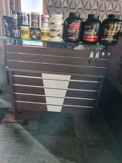 best quality wooden counter along with this small table. (both in 20k)