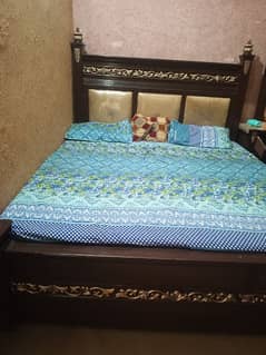 king size bed with side table dressing table showcase end iron table
