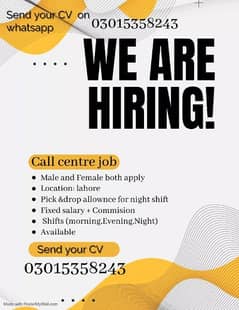 CALL CENTER JOB FOR BOYS AND GIRLS