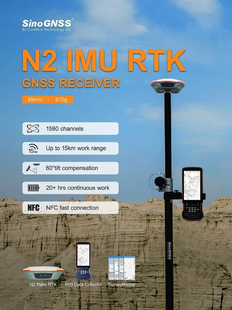 RTK GPS by SINO GNSS Model N2 (Brand New). . . . . 2