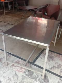 Tables with steel top (12 pieces)