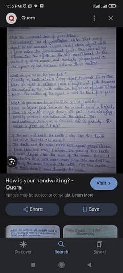 Handwriting assignments work