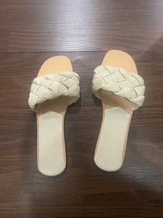 white Zara sandals