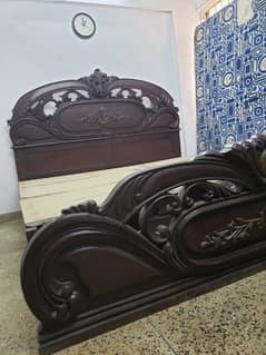 king bed pure wooden
