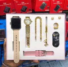 smart watch A58 Plus 2024 Women's Luxury Gold Watch Unique Gift Set