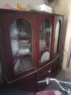 kitchen, dinning room Showcase condition 7.5/10 (old and stong wood)