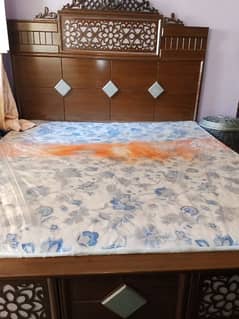 bed with dura foam size 6 1/2 feet by 6 feet