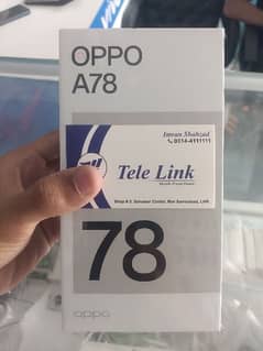 oppo a78 official Pakistan stock