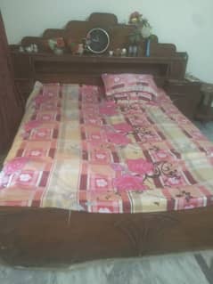 double bed with attached side