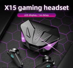X15 Ear buds TWS Gaming Earbud Black