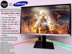 32INCH 2K 60hz sRGB 100 % Samsung S32D850T BorderlessMonitor PC PS5