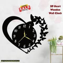 Heart design wall clock