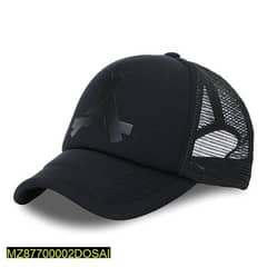 Black A net cap